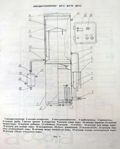 Аквадистиллятор дэ-10 тзмо